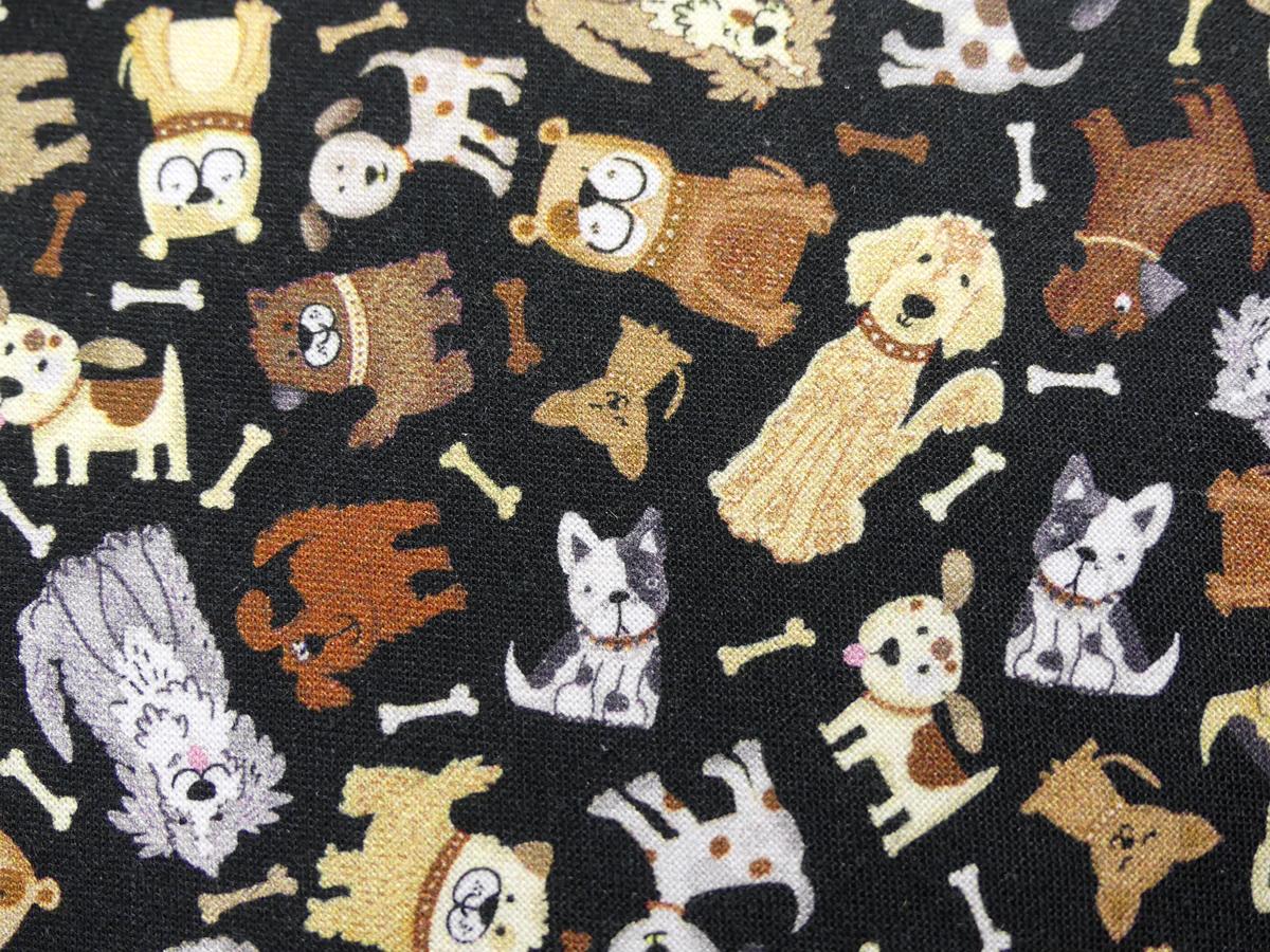 Stoff süße kleine Hunde Patchwork